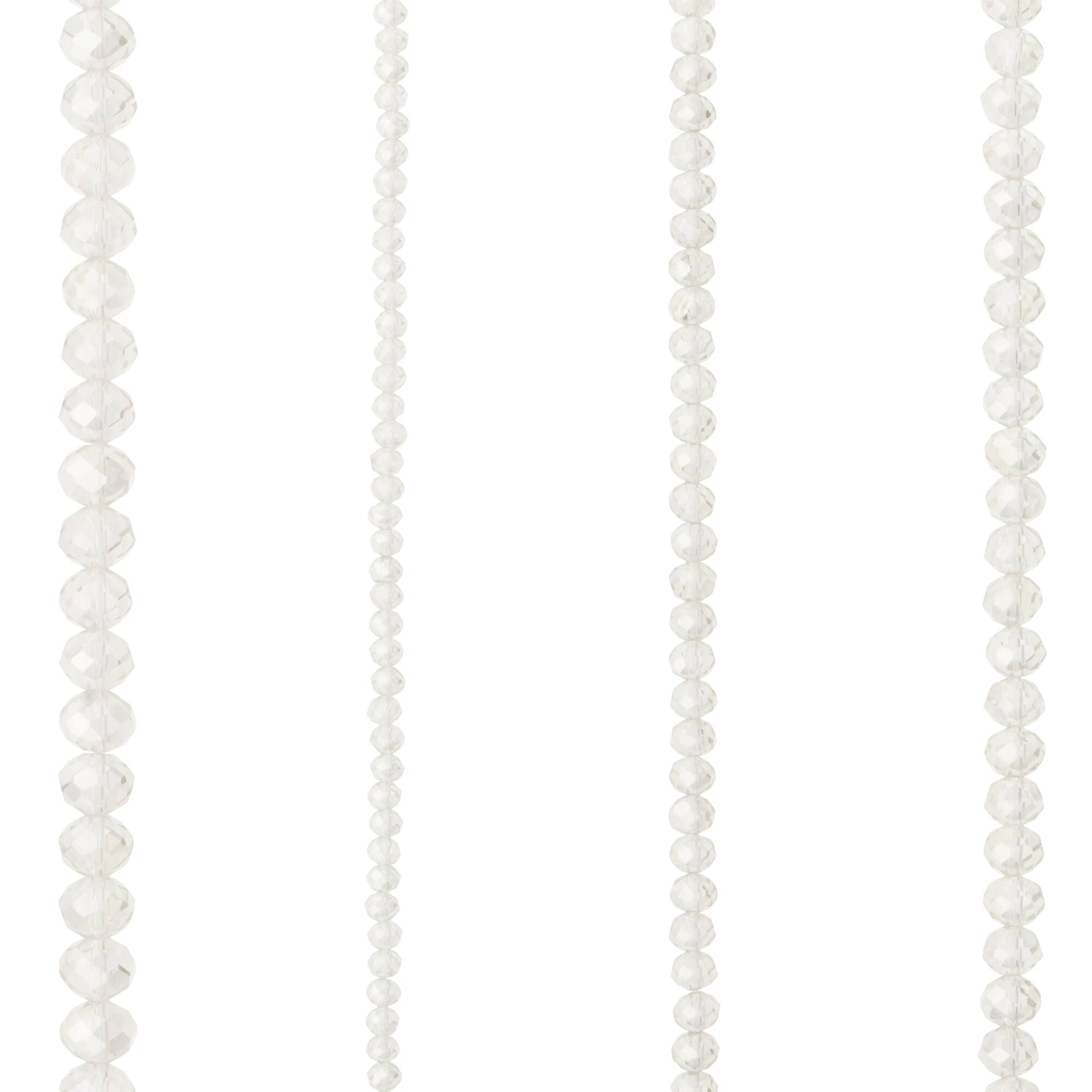 Clear Faceted Glass Rondelle Beads by Bead Landing™